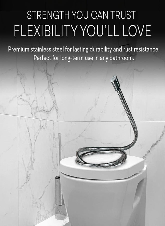 Jaquar 1.5M Flexible Shower Hose Tube with Nuts - 12mm Diameter, Durable & Easy-to-Install Bathroom Plumbing Accessory, Sliver, Chrome Finish - Image 3